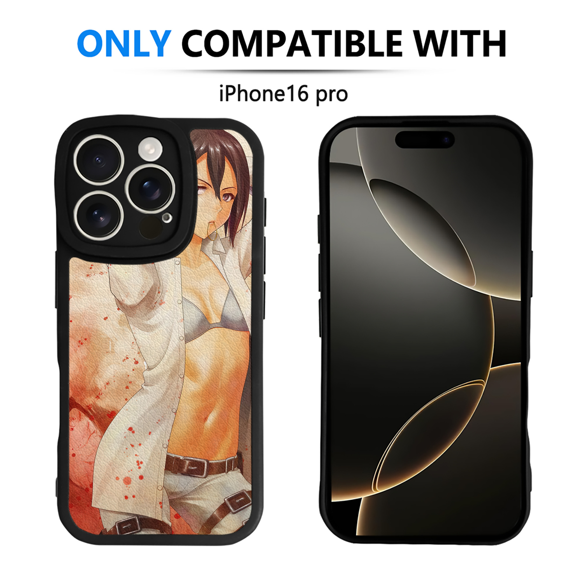 （画像用） 進撃の巨人 Attack on Titan 【iPhone 16シリーズ対応】シリコンスマホケース（レザー調） 材質：シリコン